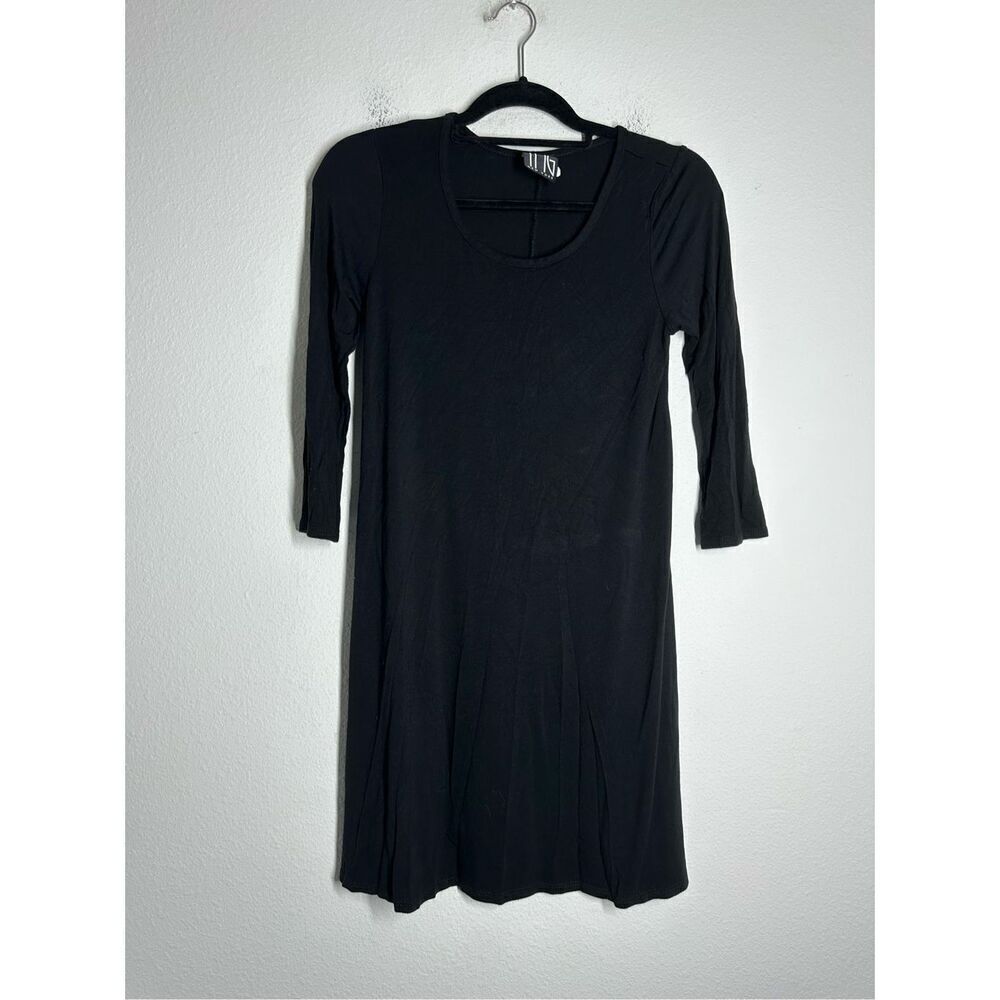TMG Vintage 90s Dress Black Goth Swing Dress Size S